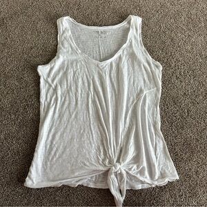 Express White Tie-Front Tank Top